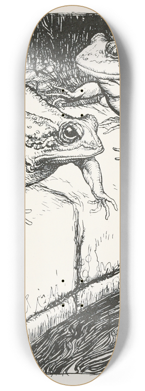 Arthur Rackham - The Frogs and the Well 8.25 inch art skate deck