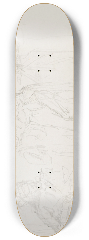 Stanisaw Cercha - Scena historyczna  szkic  rysunek dwustronny 8.25 inch art skate deck