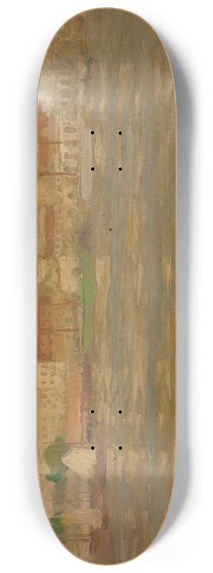 Stanisaw Chlebowski - View of the city at waterside 8.25 inch art skate deck