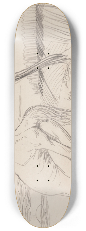 Stanisaw Ignacy Witkiewicz - Hunched figure in a fantastic landscape 8.25 inch art skate deck Stanisaw Ignacy Witkiewicz - Hunched figure in a fantastic landscape 8.25 inch art skate deck