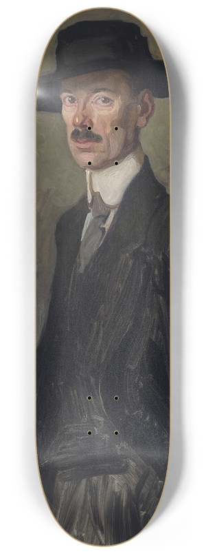 Stanisaw Lentz - Portrait of Bronisaw Kowalewski, painter 8.25 inch art skate deck