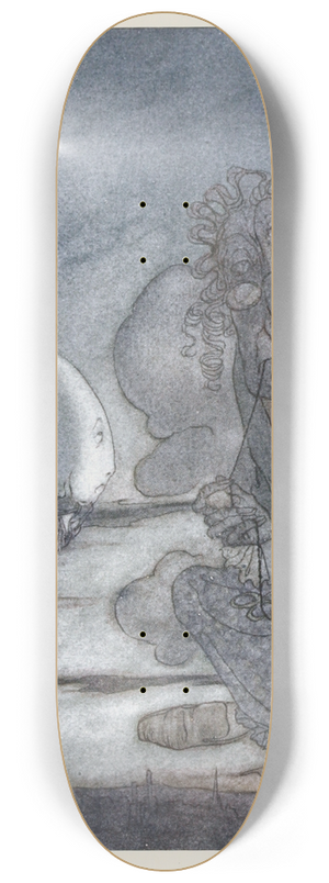 Arthur Rackham - The Moon and her Mother 8.25 inch art skate deck