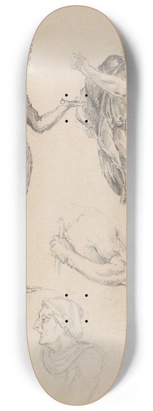 Stanisaw Wyspiaski - Drawings of a Book Illustration Dedicated to Italian Art 8.25 inch art skate deck