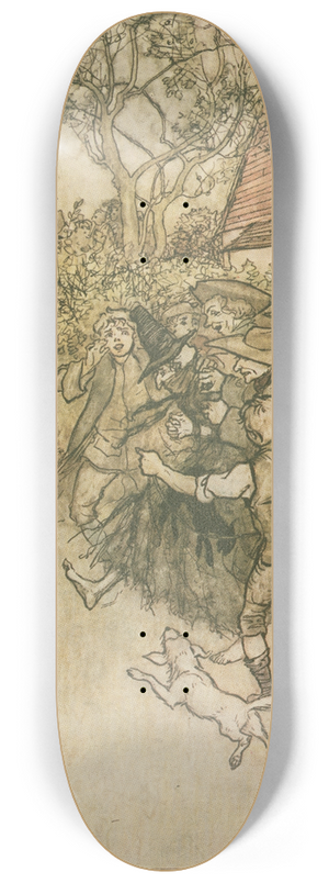 Arthur Rackham - The spectre of Tappington 8.25 inch art skate deck