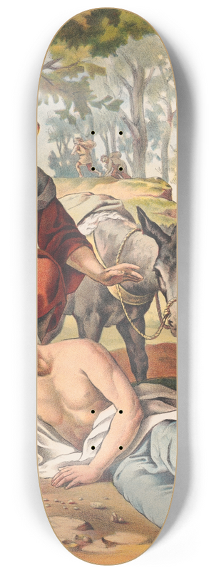 Stecher Litho. Co - The good Samaritan 8.25 inch art skate deck
