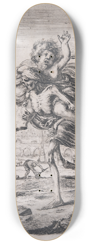 Stefano Della Bella - Death Carrying a Child 8.25 inch art skate deck