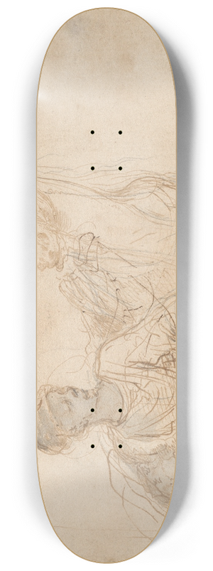 Stefano Della Bella - Figure Leading a Horse 8.25 inch art skate deck