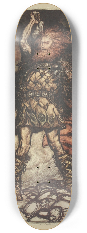 Arthur Rackham - To my hammers swing Hitherward sweep Vapours and fogs! 8.25 inch art skate deck