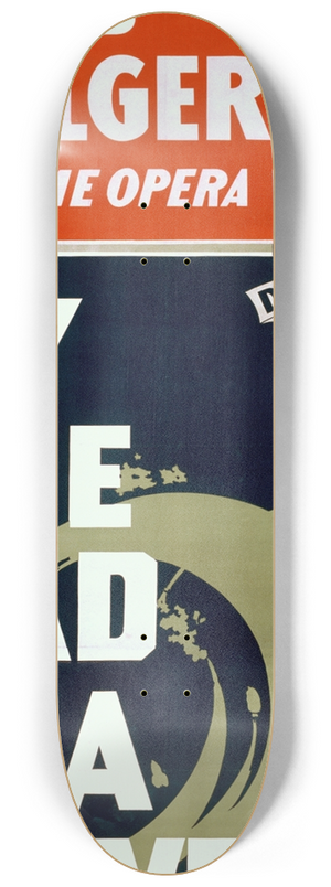 Strobridge and Co - Mathews and Bulger presenting the rag-time opera, By the sad sea waves 8.25 inch art skate deck