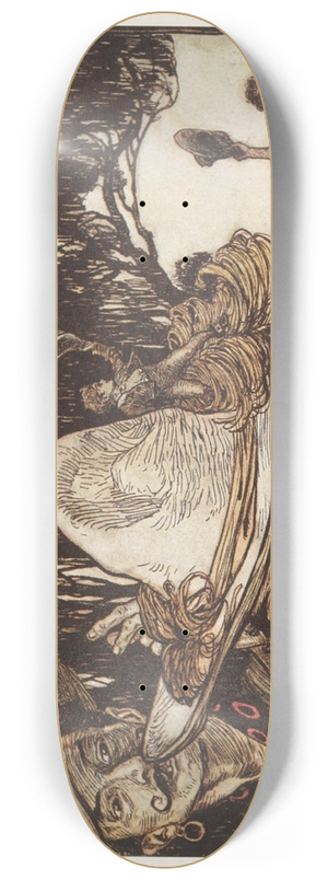 Arthur Rackham - When Tom had said good-bye to his Father, they went away with him 8.25 inch art skate deck