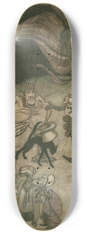 Arthur Rackham - Witches and warlocks, ghosts, goblins and ghouls 8.25 inch art skate deck