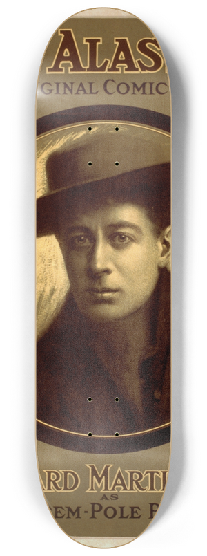 Strobridge & Co. Lith. - The Alaskan an original comic opera 8.25 inch art skate deck