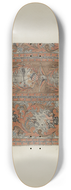 Suzanne Roy - Historical Printed Textile 8.25 inch art skate deck