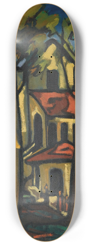 Arthur Segal - Procession, Madonna of the fountain 8.25 inch art skate deck