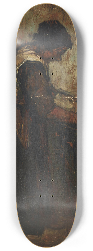 Suze Robertson - A peasant going about her chores 8.25 inch art skate deck
