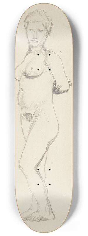 Adolf Sternschuss - akt stojcej kobiety 8.25 inch art skate deck
