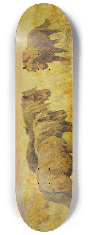 Arthur Wardle - Shetland Ponies 8.25 inch art skate deck