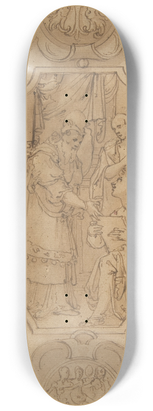 Taddeo Zuccaro - Design for a Cartouche with a Religious Subject in the Central Compartment 8.25 inch art skate deck