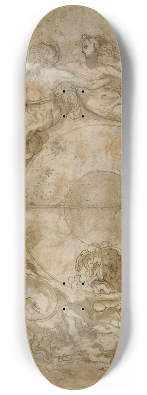 Taddeo Zuccaro - Design for a Circular Dish 8.25 inch art skate deck