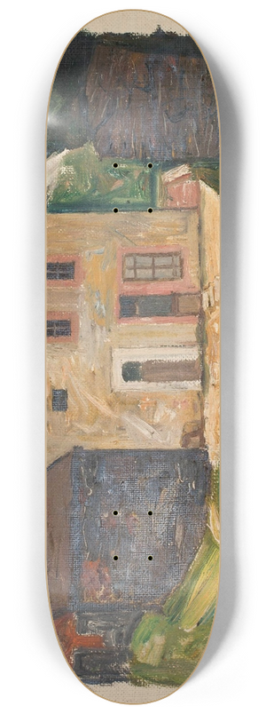 Tadeusz Makowski - Brick house with an annex 8.25 inch art skate deck