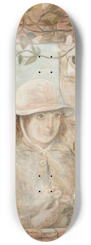 Tadeusz Makowski - Flowered window 8.25 inch art skate deck