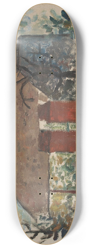 Tadeusz Makowski - House with a red gate 8.25 inch art skate deck