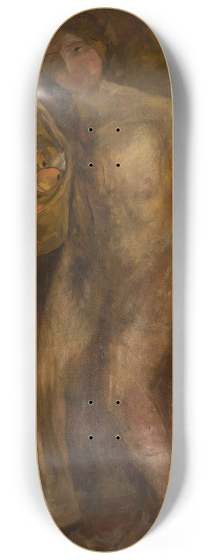 Tadeusz Makowski - Nude girl with a basket of apples 8.25 inch art skate deck Tadeusz Makowski - Nude girl with a basket of apples 8.25 inch art skate deck