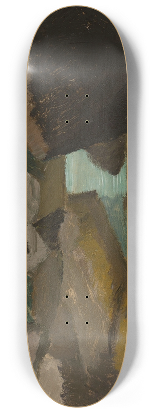 Tadeusz Makowski - Rocky landscape with water 8.25 inch art skate deck