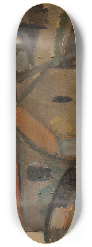 Tadeusz Makowski - Small house with a red roof 8.25 inch art skate deck