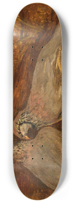 Tadeusz Makowski - Two birds 8.25 inch art skate deck