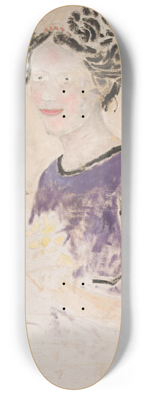 Tadeusz Makowski - Woman in a lilac dress 8.25 inch art skate deck Tadeusz Makowski - Woman in a lilac dress 8.25 inch art skate deck