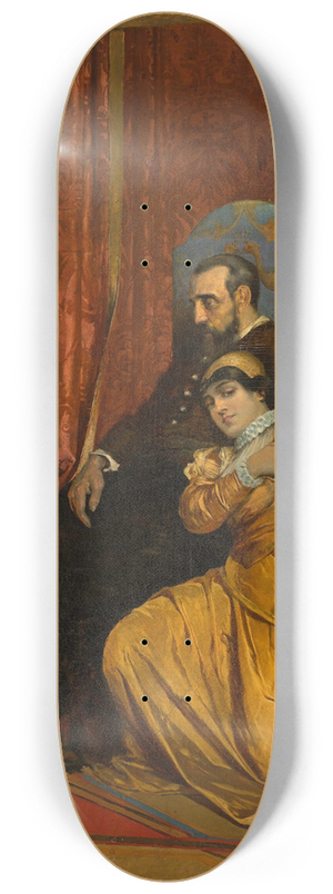 Tadeusz Popiel - Sigismund Augustus and Barbara Giza 8.25 inch art skate deck