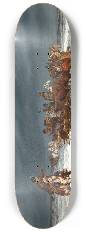 Tadeusz Rybkowski - A Merry Party Returning Home 8.25 inch art skate deck