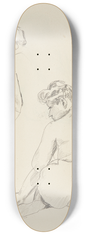 Adolf Sternschuss - dwa akty siedzcej kobiety 8.25 inch art skate deck