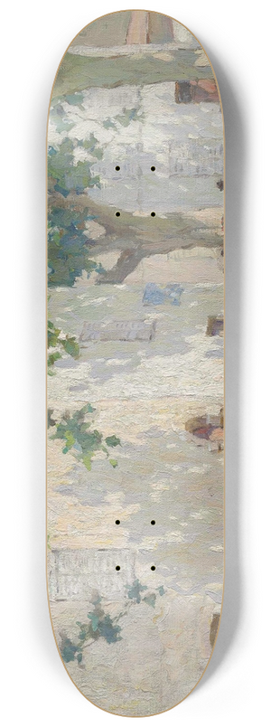 Terrick John Williams - A street corner, Cassis, near Marseille 8.25 inch art skate deck