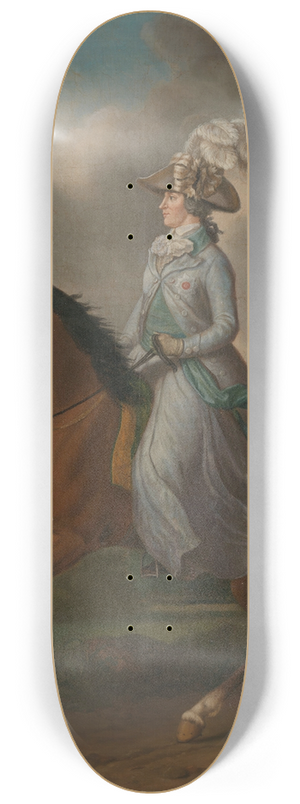 Tethart Philip Christian Haag - Frederika Sophia Wilhelmina of Pruissia (1751-1820), Equestrian portrait of the Wife of Prince Willem V 8.25 inch art skate deck