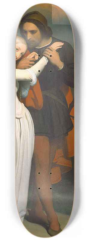 Ary Scheffer - Faust And Marguerite In The Garden 8.25 inch art skate deck