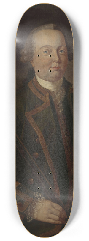 Tethart Philipp Christian Haag - Portrait of Wigbold Adriaan van Nassau ( -1797) 8.25 inch art skate deck