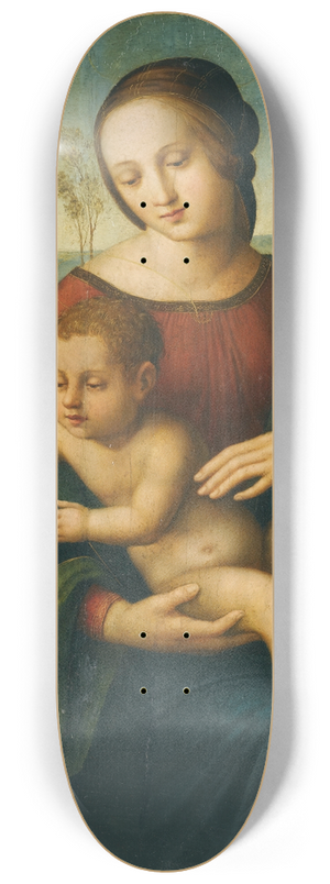 The Master of the Scandicci Lamentation - The Madonna And ChildWith The Infant Saint John The Baptist 8.25 inch art skate deck