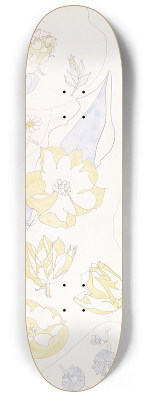 Theo Colenbrander - Ontwerpen voor aardewerkdecoratie; zes tulpen en andere bloemen 8.25 inch art skate deck