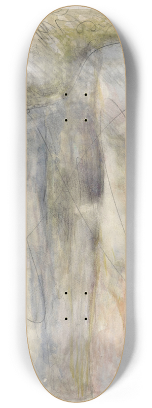 Theo Colenbrander - Ontwerp voor de aardewerkdecoratie op een schaal met een landschap 8.25 inch art skate deck