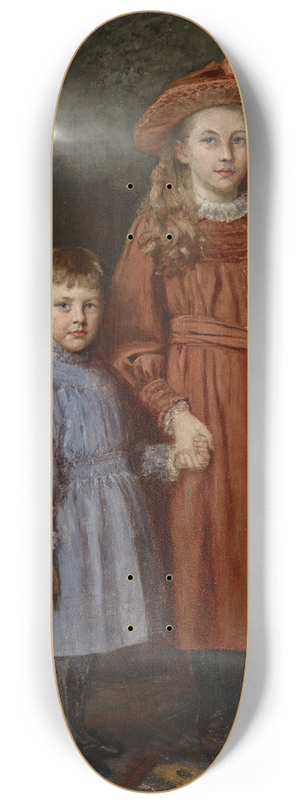 Theodore Clement Steele - The Pierce Children 8.25 inch art skate deck