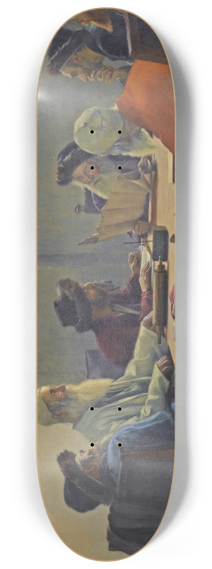 Theodoros Ralli - The Seven Rabbis in Jerusalem 8.25 inch art skate deck