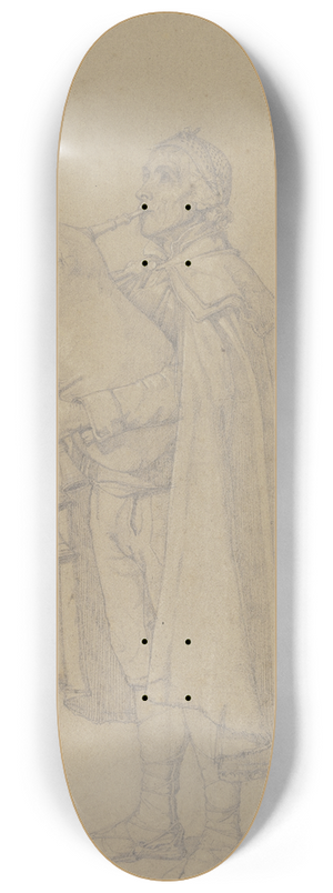 Theodor Pelissier - Rmischer Dudelsackspieler 8.25 inch art skate deck
