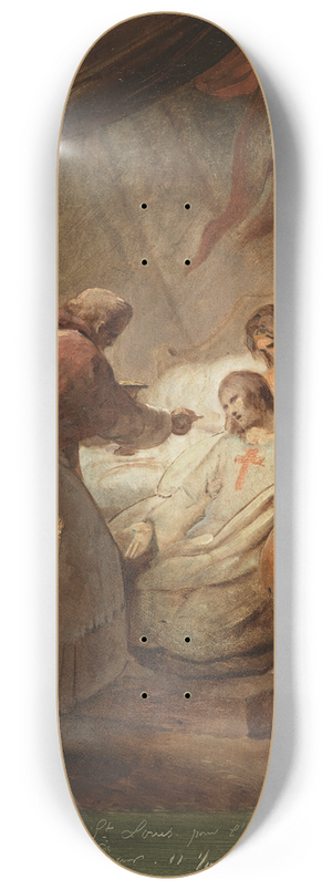 Ary Scheffer - The Last Communion of Saint Louis 8.25 inch art skate deck