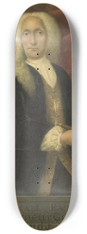 Theodorus Justinus Rheen - Portrait of Abraham Patras, Governor-General of the Dutch East India Company 8.25 inch art skate deck