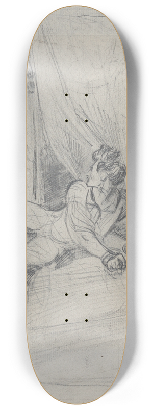 Theodor von Holst - Man and Apparition 8.25 inch art skate deck