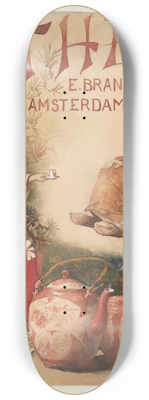 Theo Molkenboer - Ontwerp voor een affiche voor thee van E. Brandsma, Amsterdam 8.25 inch art skate deck