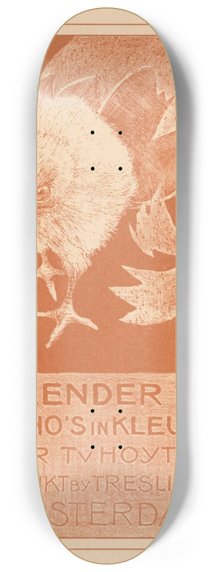 Theo van Hoytema - Aankondiging voor kalender 1904 8.25 inch art skate deck Theo van Hoytema - Aankondiging voor kalender 1904 8.25 inch art skate deck
