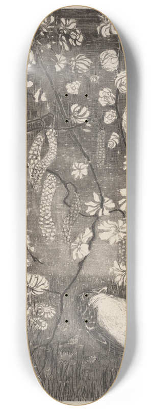 Theo van Hoytema - Dood vogeltje onder hazelaar- en kamperfoelietakken 8.25 inch art skate deck Theo van Hoytema - Dood vogeltje onder hazelaar- en kamperfoelietakken 8.25 inch art skate deck